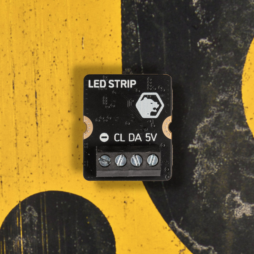 LED Strip Module for Yukon - Drive WS2812/Neopixel and APA102/Dotstar addressable RGB LED strips from your Pimoroni Yukon project with this 5V / 5A regulator with level-shifting.