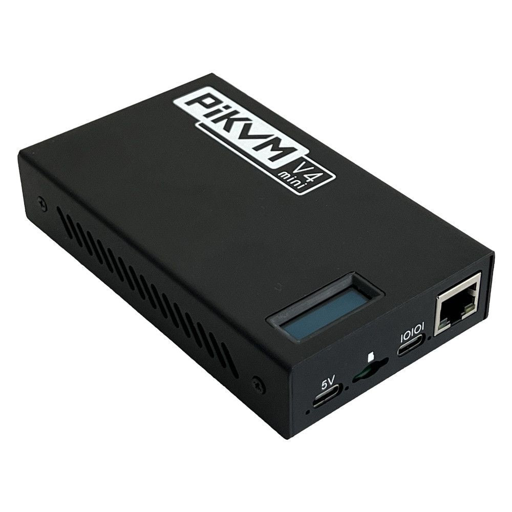 PiKVM V4 Mini - Manage your servers or PC remotely with the next generation of Raspberry Pi based KVM over IP! PiKVM is a feature-rich, production grade, open-source, Raspberry Pi based KVM over IP device.
