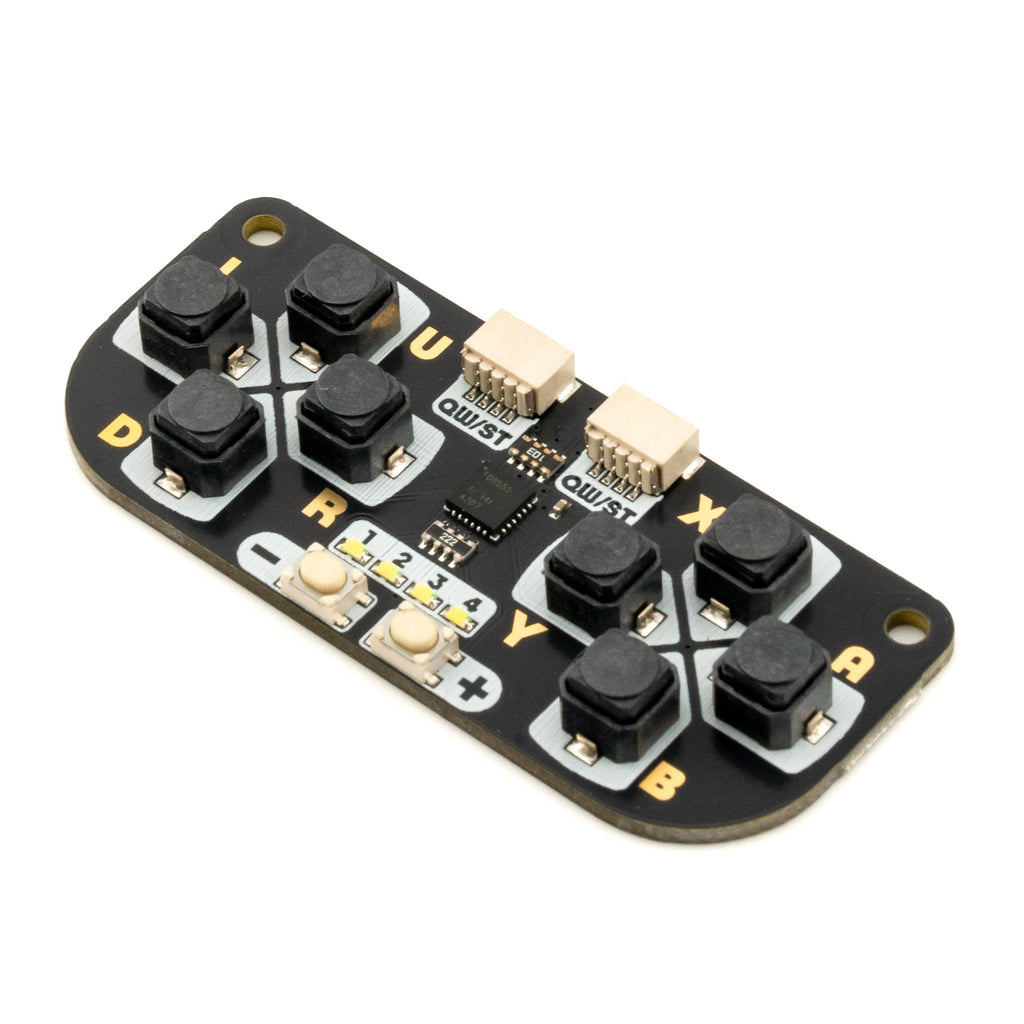 Qw/ST Pad (I2C Game Controller) - Add a whole bunch of buttons to your Raspberry Pi or Raspberry Pi Pico project with this cute, compact, chainable I2C gamepad.