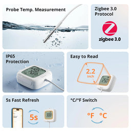 Sonoff Waterproof Zigbee LCD Smart Thermometer (Probe Version)
