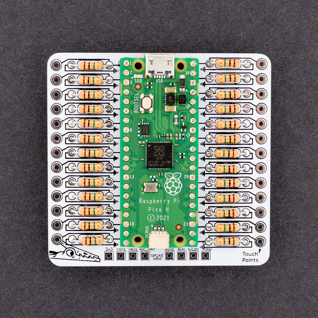 SPOKE-mini - DIY Capacitive Touch Kit - All the touch-sensing magic of SPOKE, in a small, embeddable board that you solder yourself.