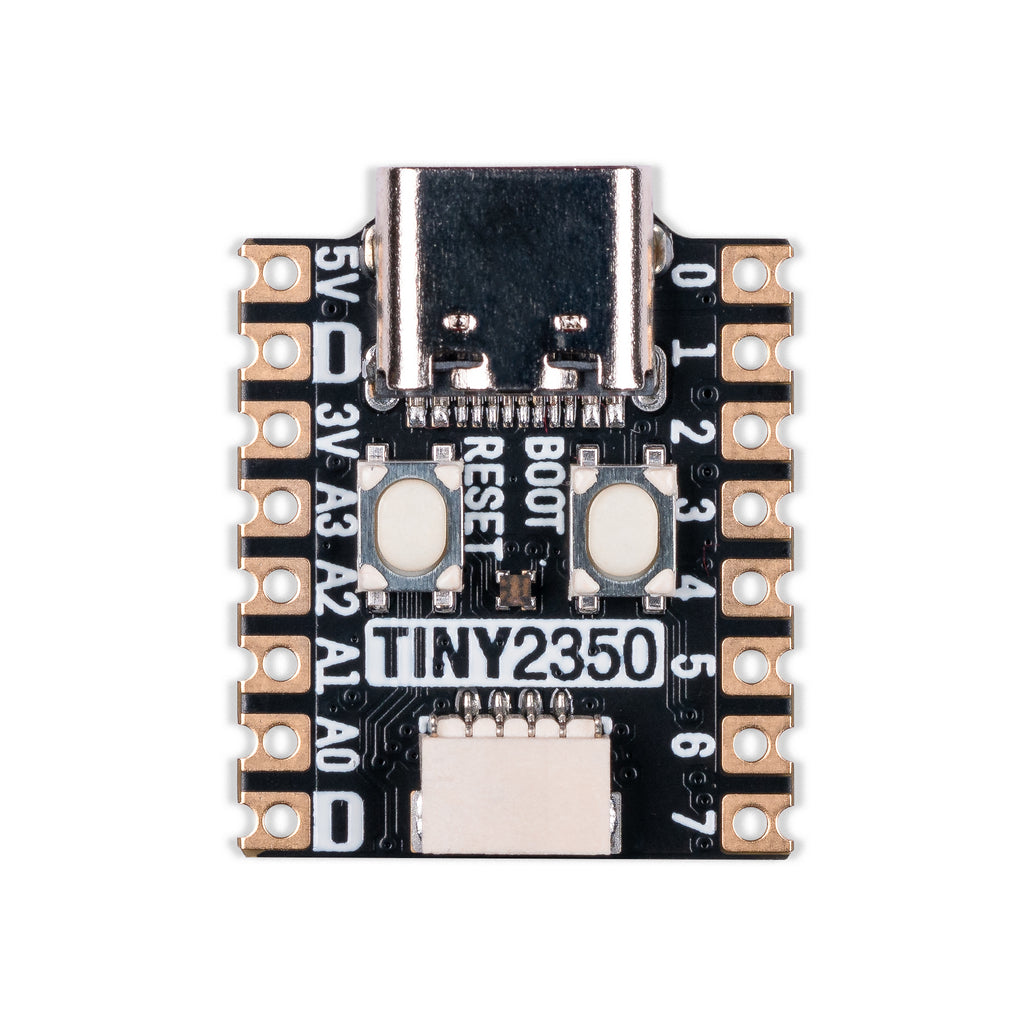 Tiny 2350 - A postage stamp sized RP2350 development board with a USB-C connection, perfect for portable projects, wearables, and embedding into stuff.