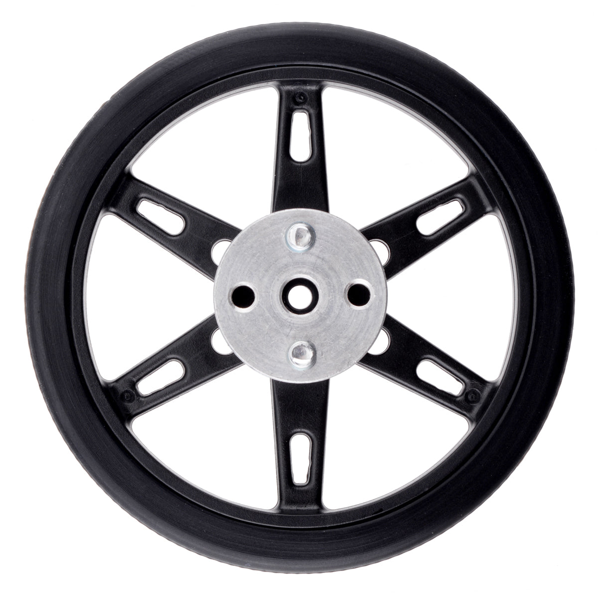 Pololu Wheel for Micro Servo Splines (20T, 4.8mm) 60×8mm, 2Pack Black