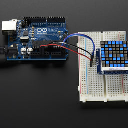 Small 1.2" 8x8 Bright Square LED Matrix + Backpack
