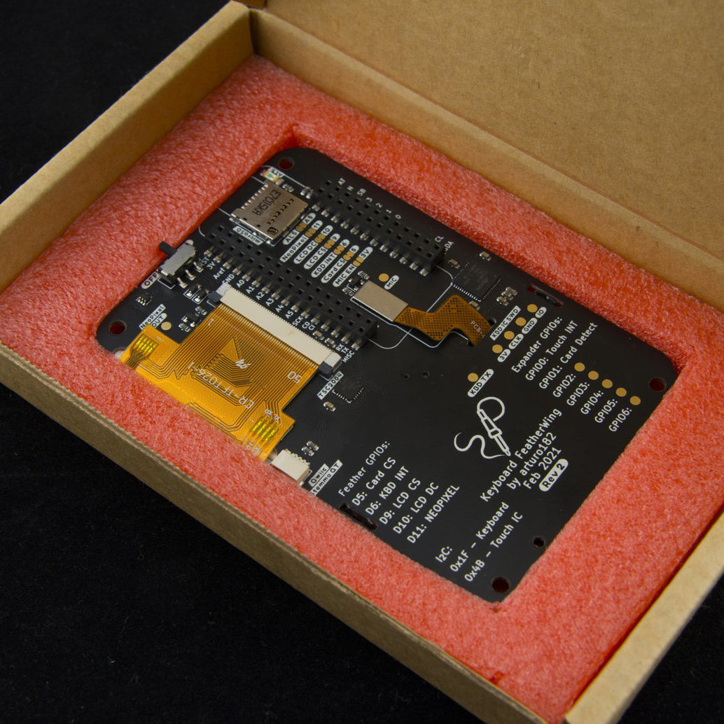 Keyboard FeatherWing QWERTY Keyboard + 2.6" LCD
