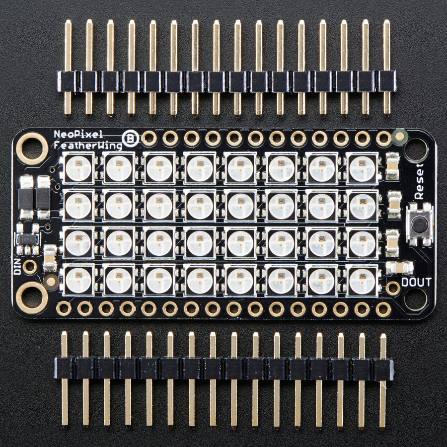 NeoPixel FeatherWing - 4x8 RGB LED Add-on For All Feather Boards