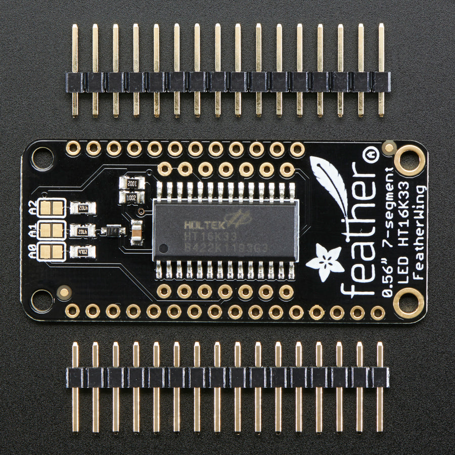 Adafruit 4-Digit 7-Segment LED Matrix Display FeatherWing - One segment? No way dude! 7-Segments for life!