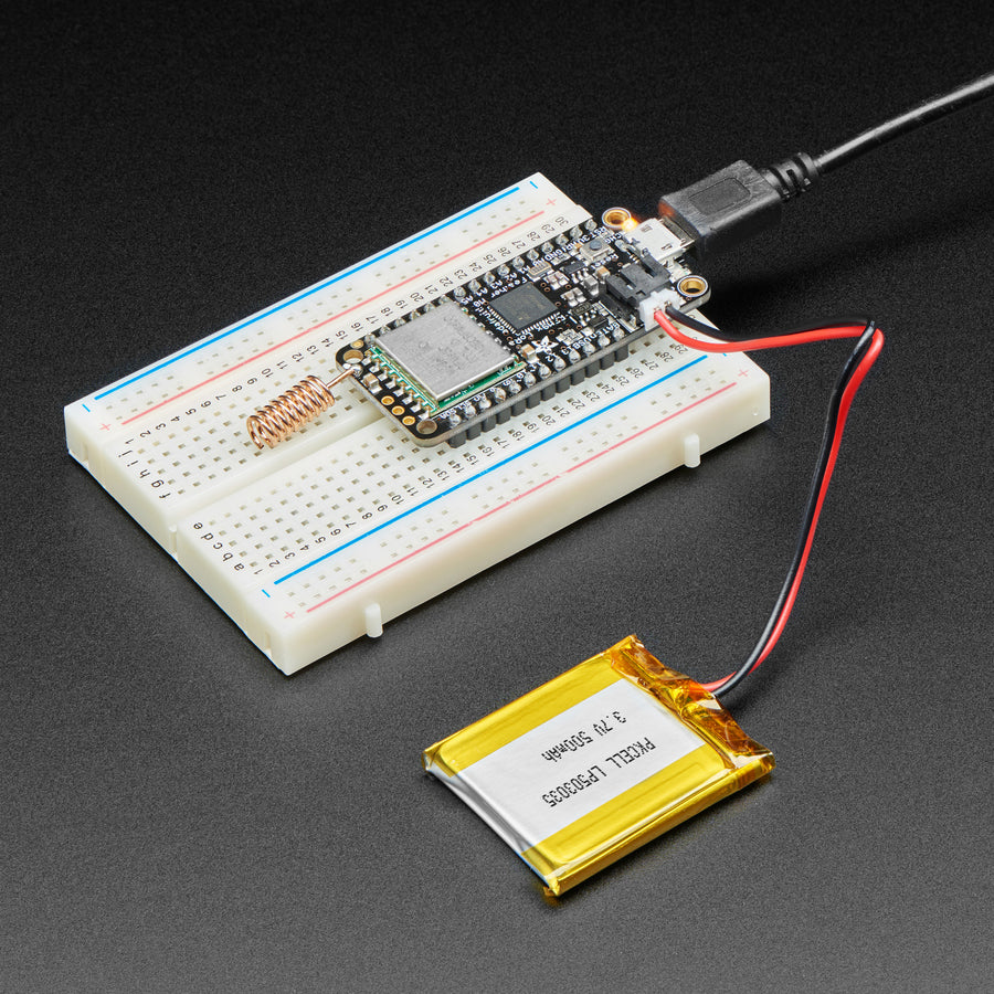 Adafruit Feather M0 With Rfm95 Lora Radio 900mhz Radiofruit 6912