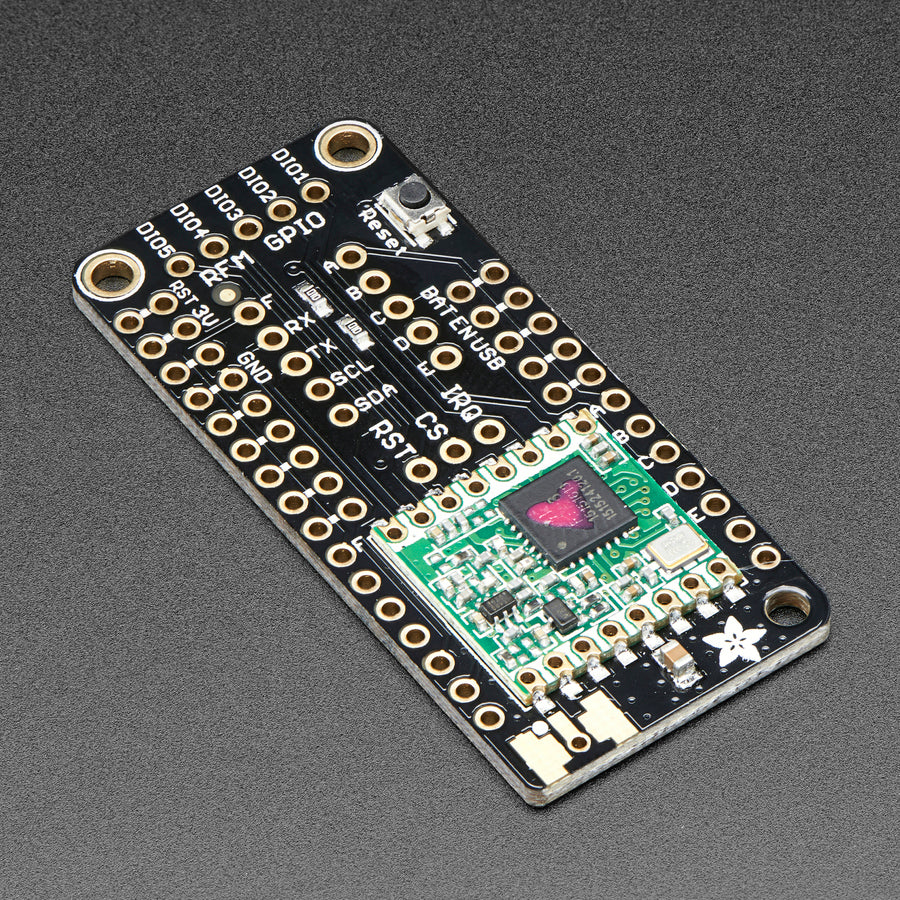 Adafruit LoRa Radio FeatherWing - RFM95W 433 MHz - RadioFruit - Add short-hop wireless to your Feather with these RadioFruit Featherwings.