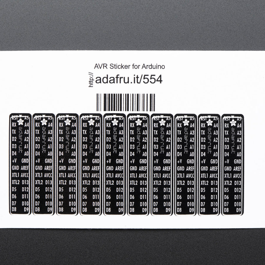 Adafruit AVR Sticker for Breadboard Arduino-compatibles - 10 pcs