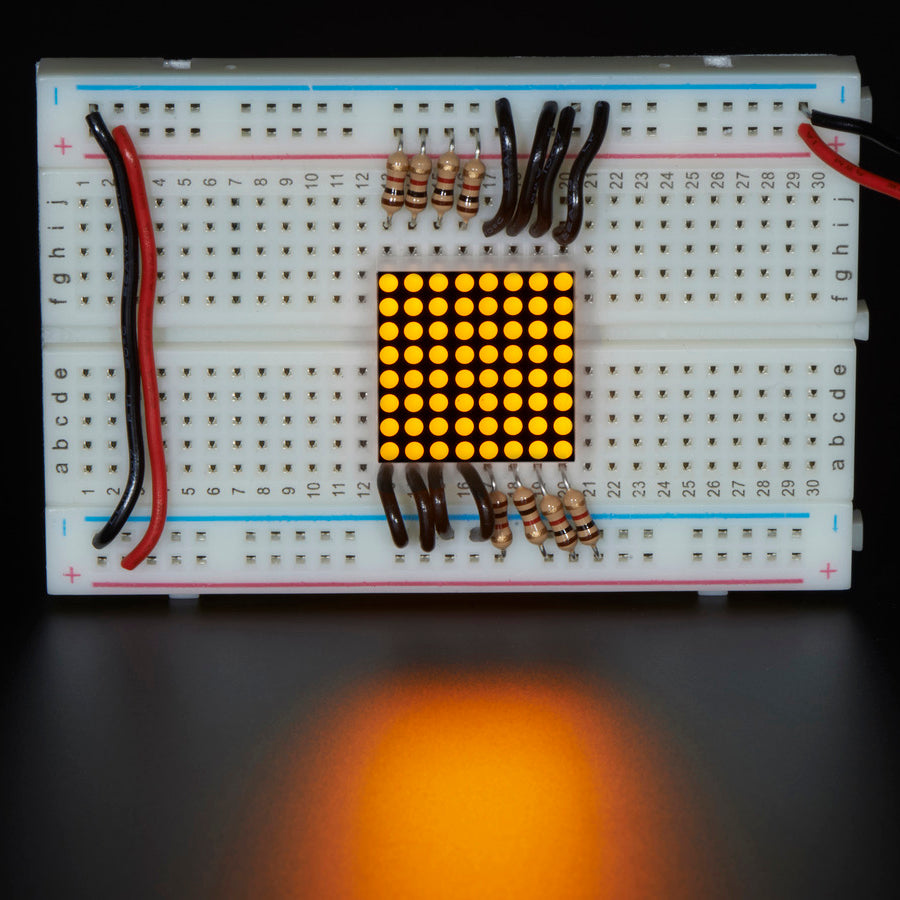 Miniature 8x8 Yellow LED Matrix - Pimoroni