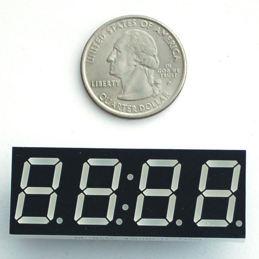 7-segment clock display - 0.56" digit height - Red