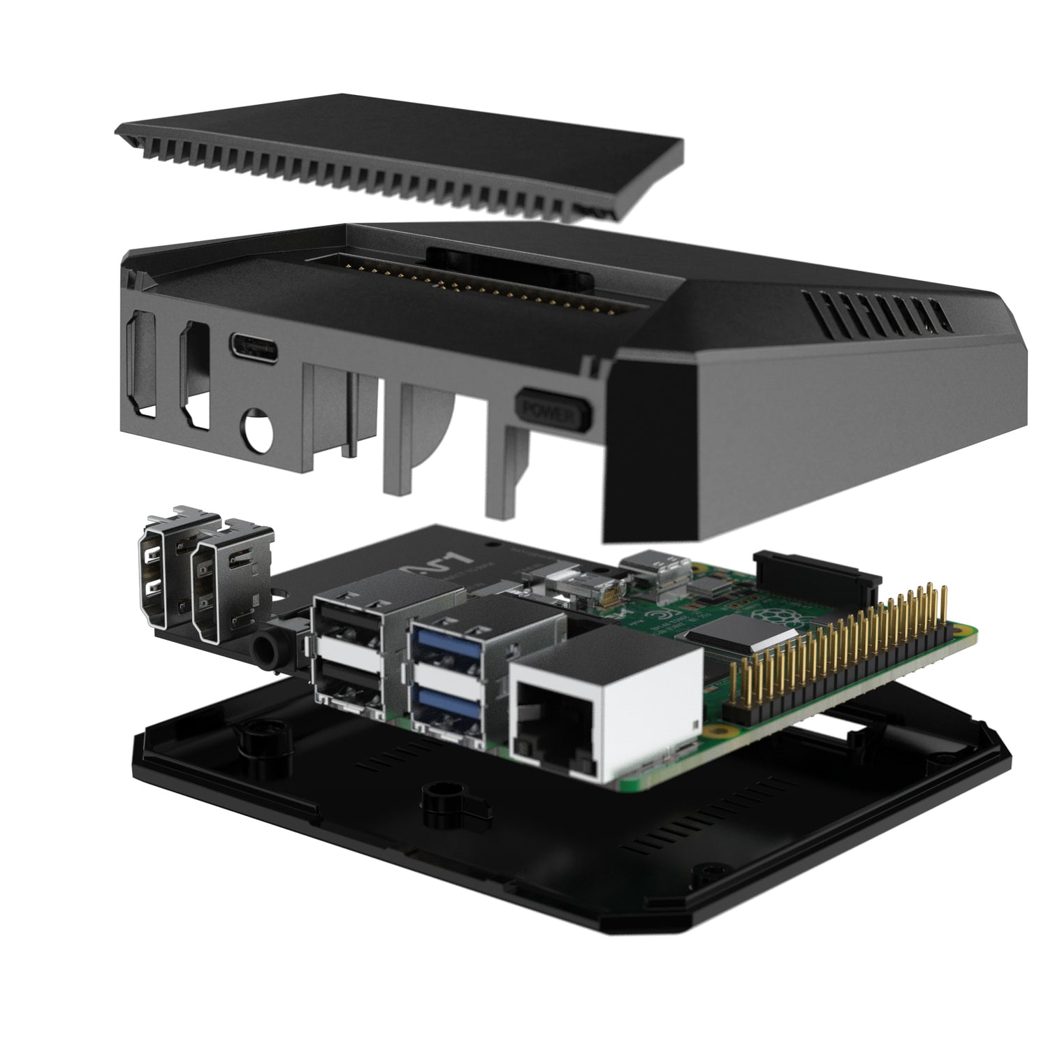 Argpn Raspberry Pi 4 Argon ONE V2 Case for Raspberry Pi 4