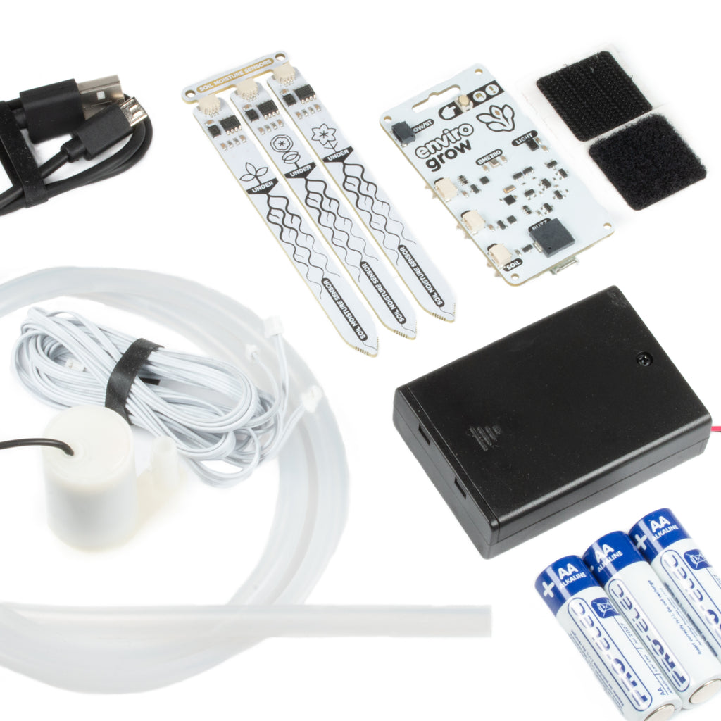 Enviro Grow (Pico W Aboard) - A wireless monitoring system to help take good care of your plants. Monitor moisture levels with the soil sensors, or hook up pumps to make a whole auto-watering system!