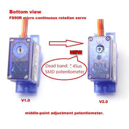 Micro 360° Continuous Rotation Servo (FS90R)