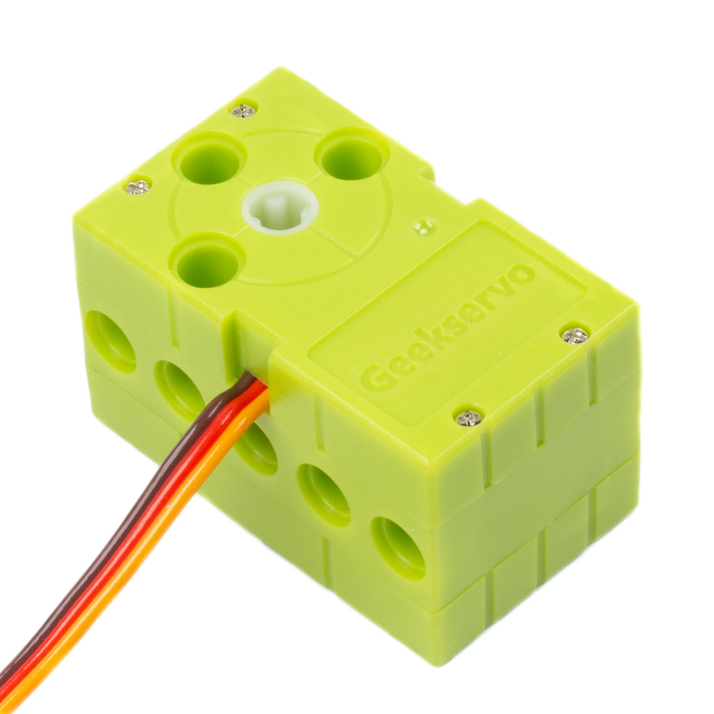 LEGO® Compatible 360° Servo - These chunky block servos integrate neatly with axles and blocks from popular ABS stud-based building block construction kits!