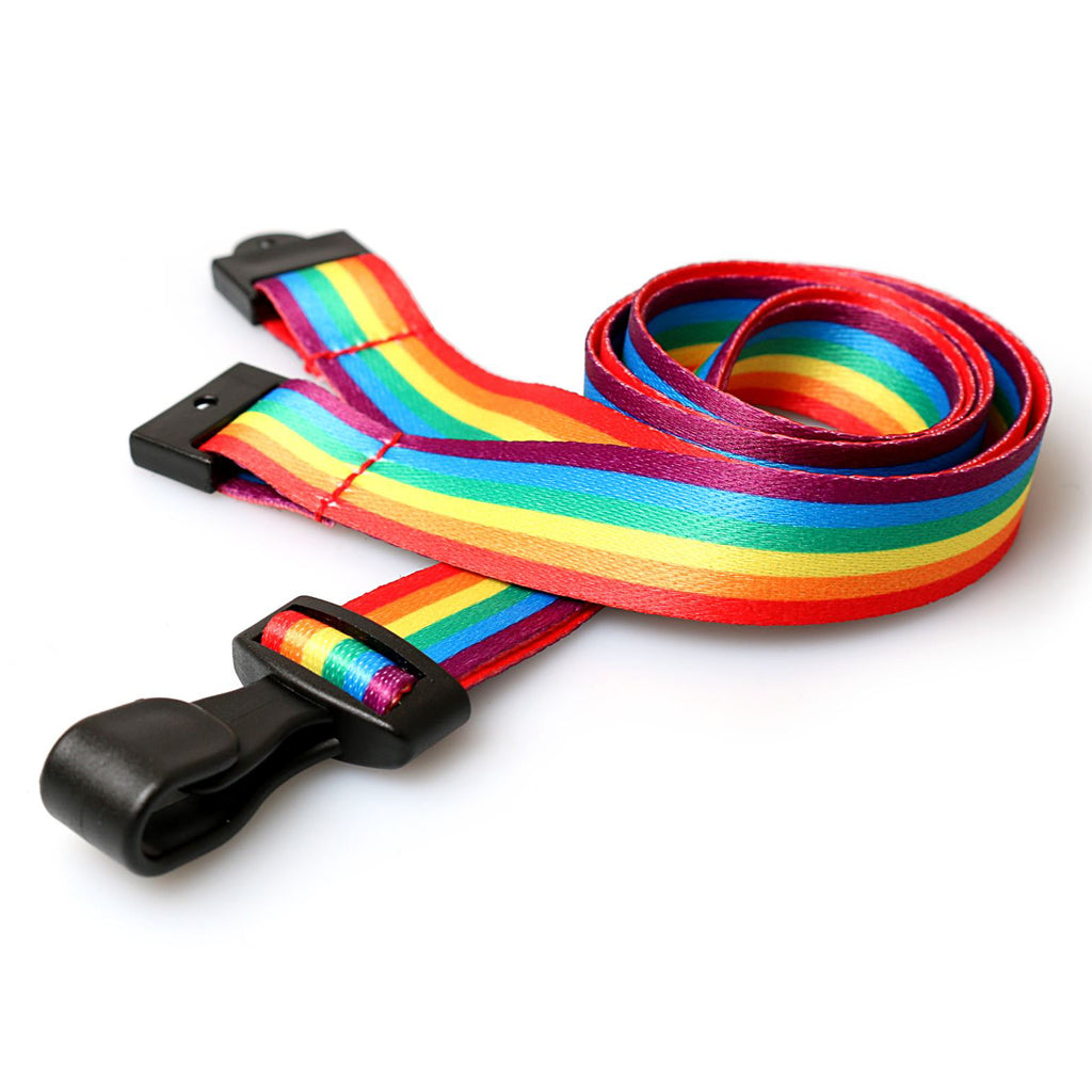 Recycled Lanyard - Useful lanyards in a choice of colour schemes - rainbow and goth rainbow.