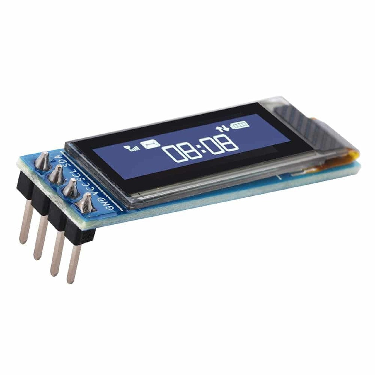 0.91 Inch White OLED Display Module I2C Interface - Pimoroni
