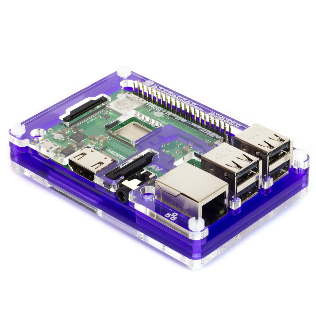 Pibow 3 B+ Coupé (Raspberry Pi 3 B+, 3, & 2) - Pibow Coupé. The slim, hackable, and attractive case for the Raspberry Pi!