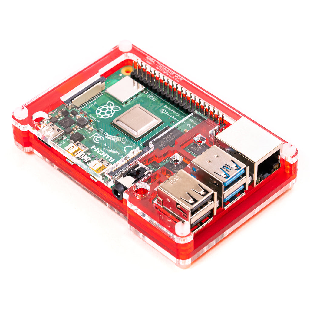 Pibow Coupé 4 - The slim, hackable, and attractive case for the Raspberry Pi 4! Now also available in rainbow!