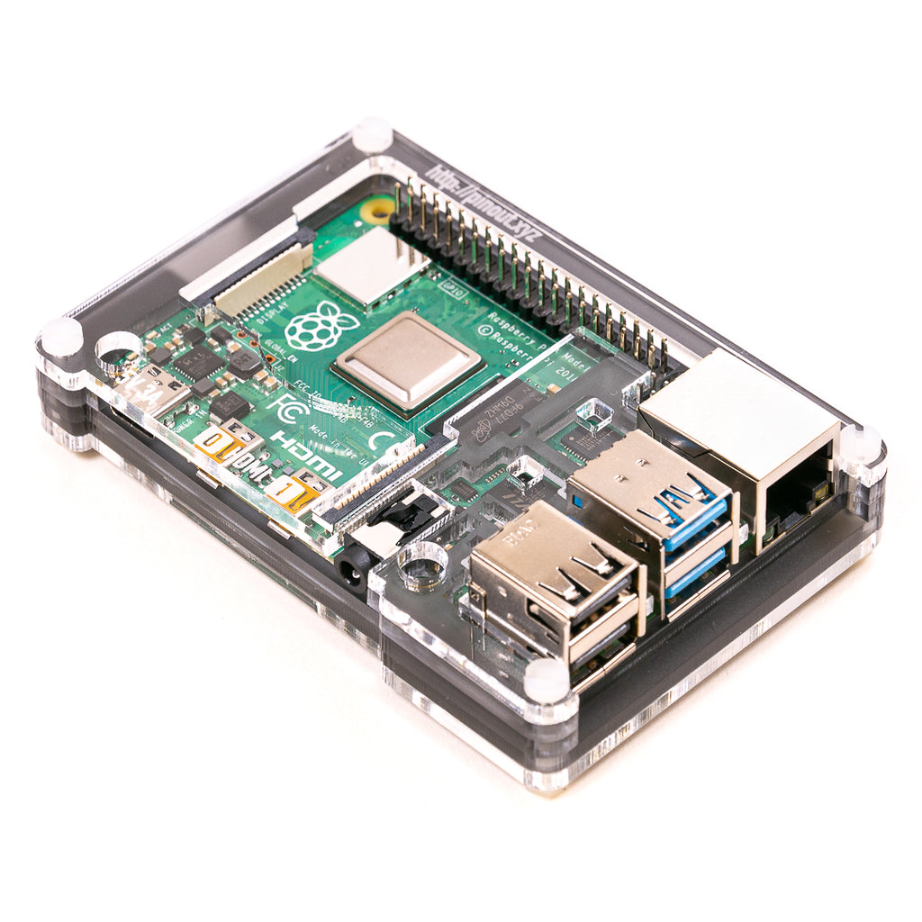Pibow Coupé 4 - The slim, hackable, and attractive case for the Raspberry Pi 4! Now also available in rainbow!