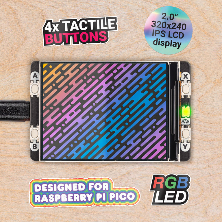 2 Inch Color Display Raspberry Pico Pico Display Pack 2.0