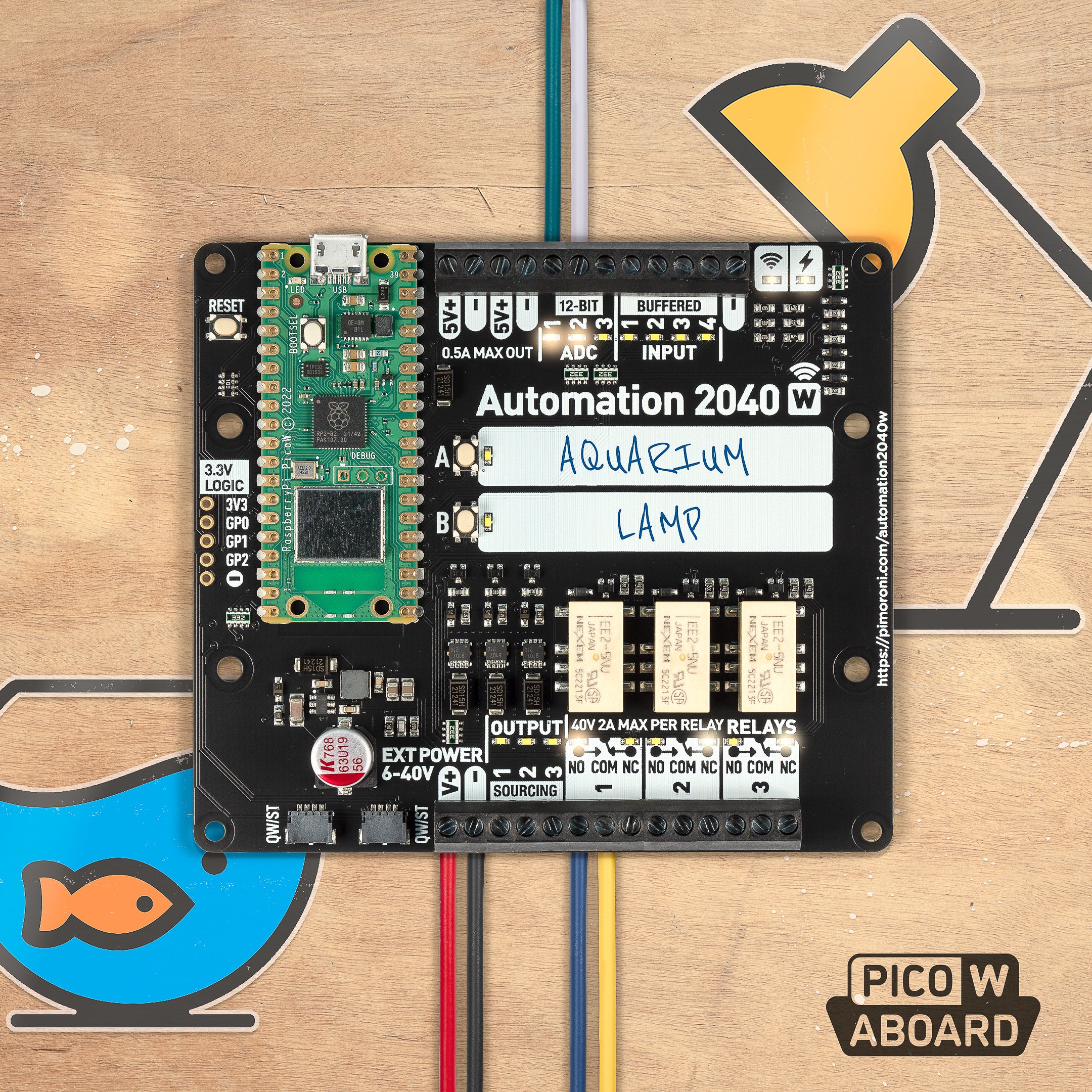 pimuページ Automation 2040 W (Pico W Aboard) - Pimoroni