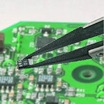 Techni-Pro 758TW0306 ESD Plastic Tip Tweezers, Style 5, Carbon Fiber Tips  A5CF, Very Fine, 5.1