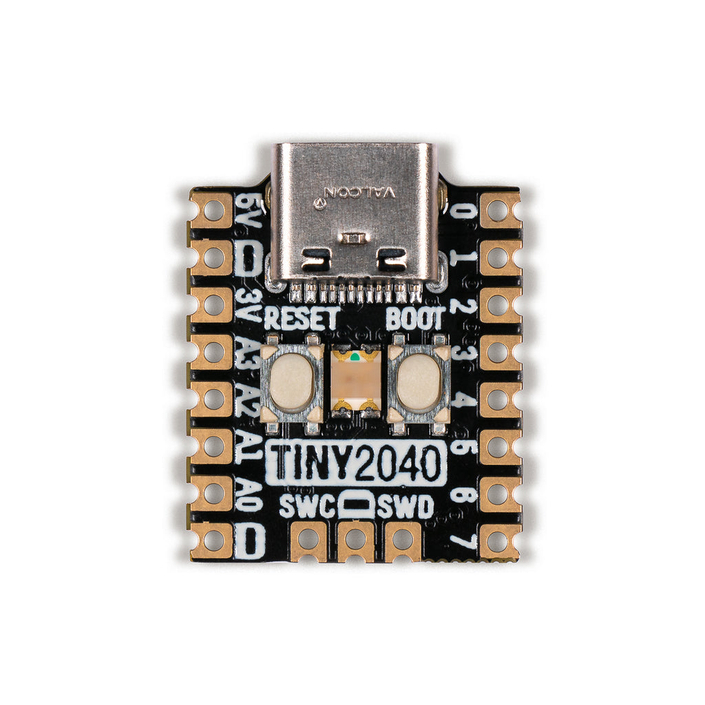 Tiny 2040 - A postage stamp sized RP2040 development board with a USB-C connection, perfect for portable projects, wearables, and embedding into stuff.