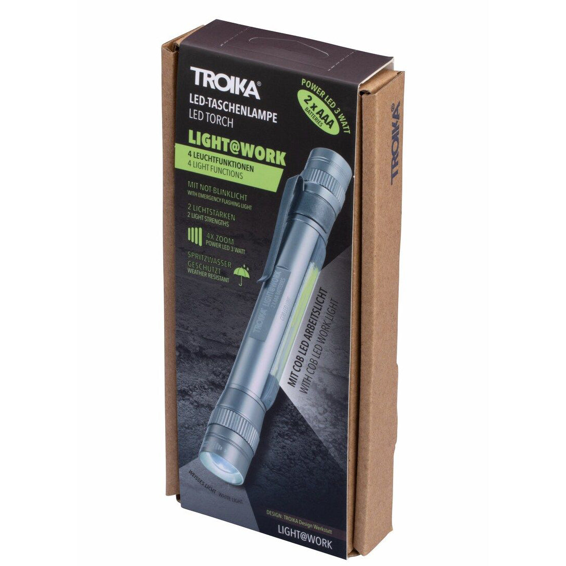 TROIKA Torcia elettrica unisex per adulti ECO Run Pro, nera, 3,5 cm TROIKA Torcia elettrica unisex per adulti ECO Run Pro, nera, 3,5 cm
