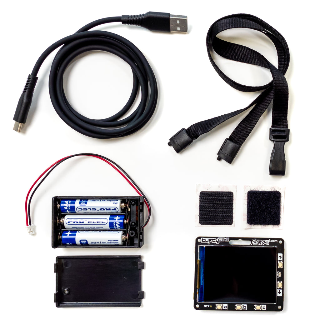Tufty 2040 - LCD Badge/Display - A hackable, programmable badge with 2.4" (320 x 240) TFT LCD colour display, powered by Raspberry Pi RP2040.